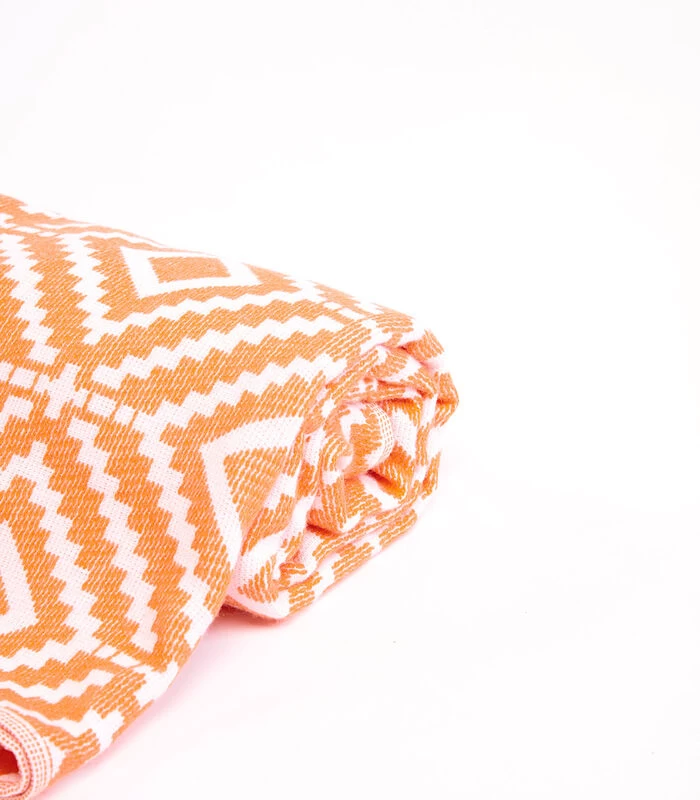 Banana Moon Nancy Marbella Oranje Geruite Fouta - Afbeelding 3