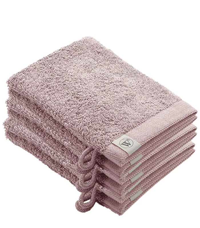 6x Remade Cotton Washandjes Poeder Roze