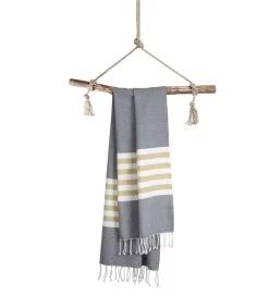 Fouta / Hamamdoek - Sunshade Happiness Jeans Blauw