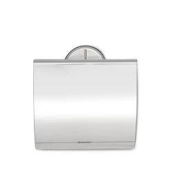 Brabantia Toiletrolhouder Met Klep, Profile - Brilliant Steel