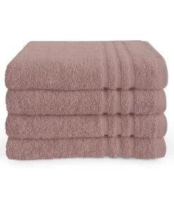 Handdoek 50 X 100 Cm Oud Roze - 6 Stuks