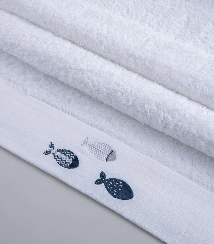 Geborduurde Badhanddoek Delmy 85x150 Cm Wit - Afbeelding 2