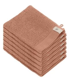 12x Soft Cotton Washandjes Terra