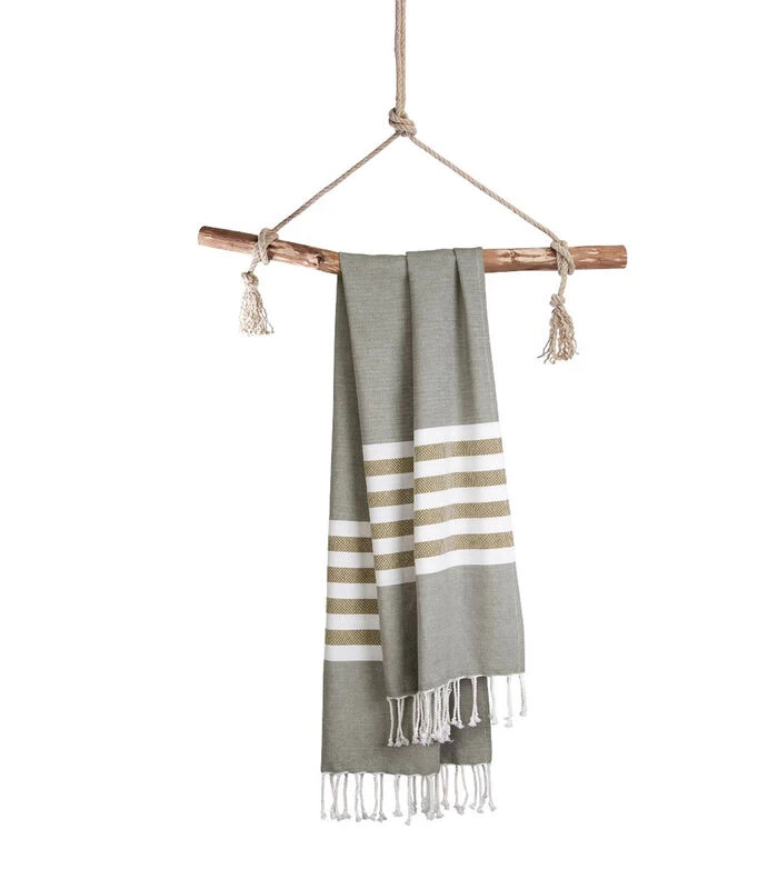 Fouta / Hamamdoek - Sunshade Happiness Legergroen