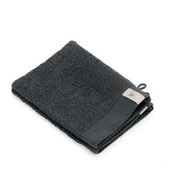 Washandje Soft Cotton Antraciet 16 X 21 Cm Set Van 2