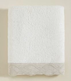 Gezichtshanddoek Border 50x90 Cm Ecru