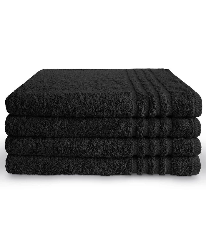 Handdoek 70 X 140 Cm Zwart - 10 Stuks